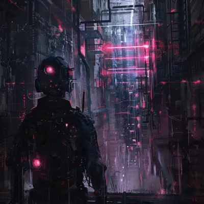 Cyberpunk Apple Watch wallpaper 9 — AI generated by WatchWalls AI