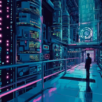 Cyberpunk Apple Watch wallpaper 10 — AI generated by WatchWalls AI