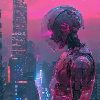 Cyberpunk Apple Watch wallpaper 7 — AI generated by WatchWalls AI